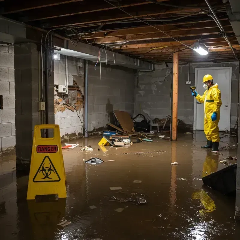 Flooded Basement Electrical Hazard in Sunflower County, MS Property